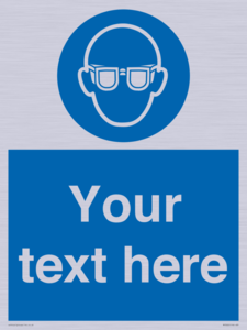 MP3022: Custom Eye Protection Sign