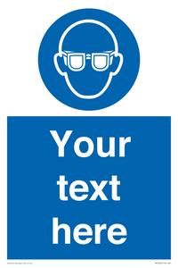 MP3022: Custom Eye Protection Sign