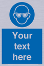 MP3022: Custom Eye Protection Sign