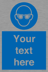 MP3022: Custom Eye Protection Sign