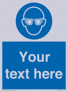 MP3022: Custom Eye Protection Sign