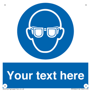 MP3022: Custom Eye Protection Sign