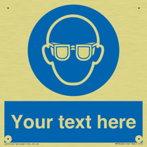 MP3022: Custom Eye Protection Sign
