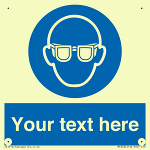 MP3022: Custom Eye Protection Sign