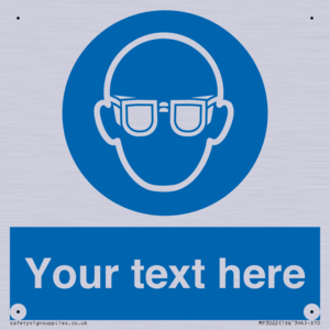 MP3022: Custom Eye Protection Sign