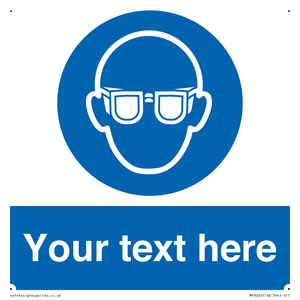 MP3022: Custom Eye Protection Sign