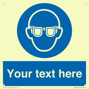 MP3022: Custom Eye Protection Sign