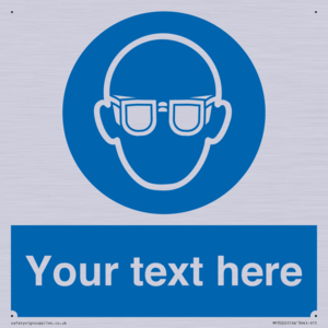 MP3022: Custom Eye Protection Sign