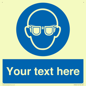 MP3022: Custom Eye Protection Sign