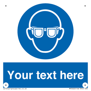 MP3022: Custom Eye Protection Sign
