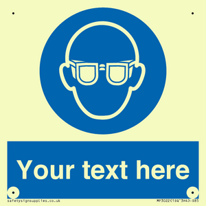 MP3022: Custom Eye Protection Sign
