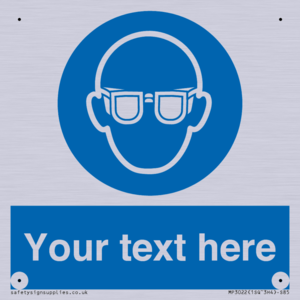 MP3022: Custom Eye Protection Sign