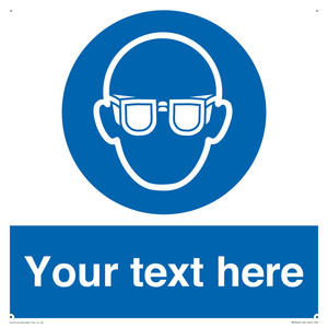 MP3022: Custom Eye Protection Sign