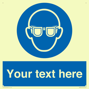 MP3022: Custom Eye Protection Sign
