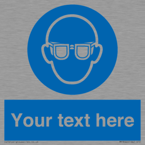 MP3022: Custom Eye Protection Sign