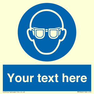 MP3022: Custom Eye Protection Sign