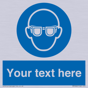 MP3022: Custom Eye Protection Sign