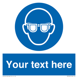 MP3022: Custom Eye Protection Sign