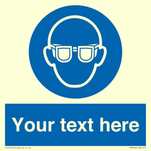MP3022: Custom Eye Protection Sign