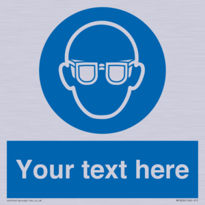 MP3022: Custom Eye Protection Sign