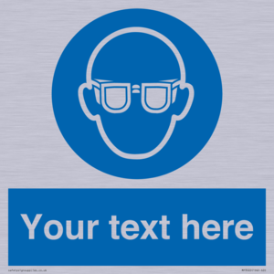 MP3022: Custom Eye Protection Sign