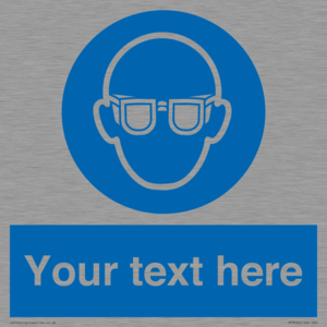 MP3022: Custom Eye Protection Sign