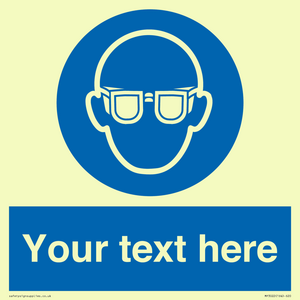 MP3022: Custom Eye Protection Sign