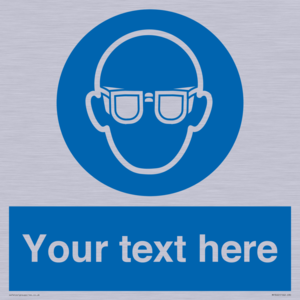 MP3022: Custom Eye Protection Sign