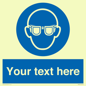 MP3022: Custom Eye Protection Sign