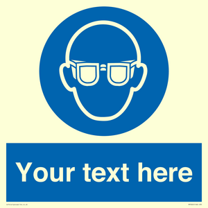 MP3022: Custom Eye Protection Sign