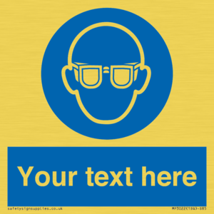 MP3022: Custom Eye Protection Sign