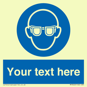 MP3022: Custom Eye Protection Sign