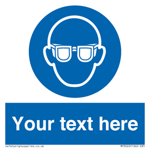 MP3022: Custom Eye Protection Sign