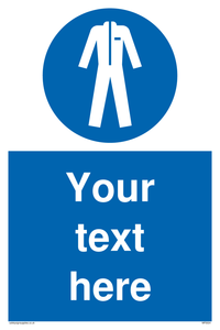 MP3024: Custom Protective Clothing Sign