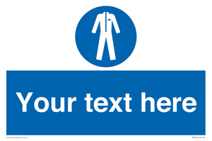 MP3024: Custom Protective Clothing Sign