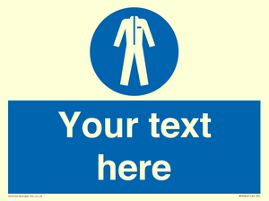 MP3024: Custom Protective Clothing Sign