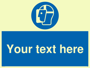 MP3025: Custom Face Shield Sign