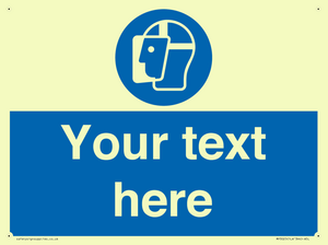 MP3025: Custom Face Shield Sign