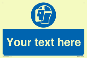 MP3025: Custom Face Shield Sign