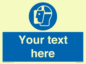 MP3025: Custom Face Shield Sign