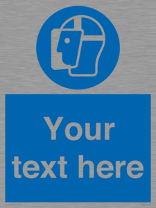 MP3025: Custom Face Shield Sign