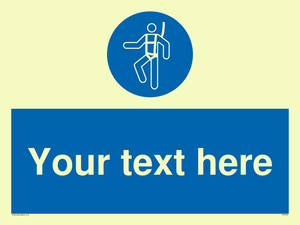 MP3028: Custom Safety Harness Sign