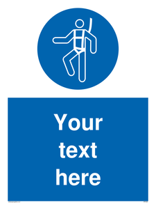 MP3028: Custom Safety Harness Sign