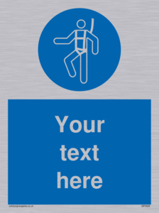 MP3028: Custom Safety Harness Sign