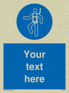 MP3028: Custom Safety Harness Sign