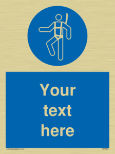 MP3028: Custom Safety Harness Sign