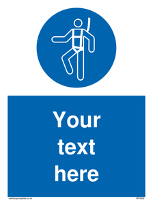 MP3028: Custom Safety Harness Sign