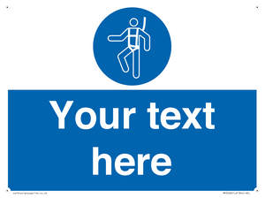 MP3028: Custom Safety Harness Sign