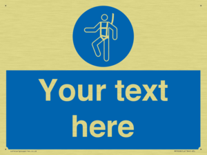 MP3028: Custom Safety Harness Sign