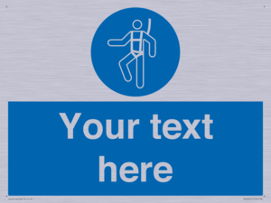 MP3028: Custom Safety Harness Sign